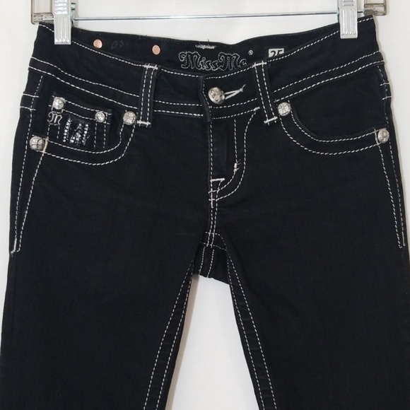 black rhinestone jeans